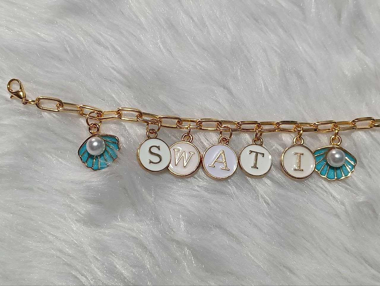 Personalized Charm Name Bracelet | Gold Plated MetalBest Amazon Deals