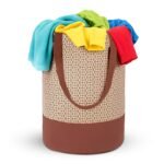 GLUN Round Printed Laundry Bag, Beige & Brown FoldableBest Amazon Deals