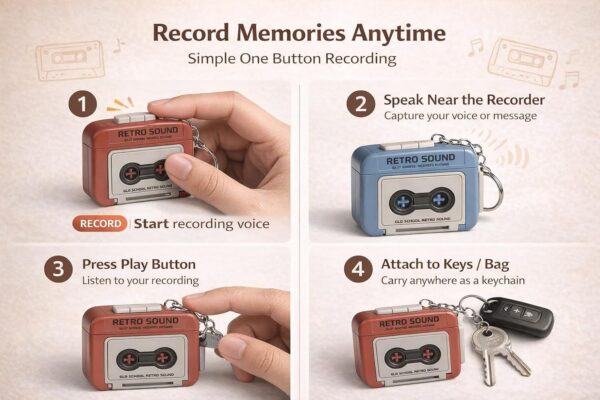 TrollGadgets Retro Sound Voice Recorder Keychain  MiniBest Amazon Deals