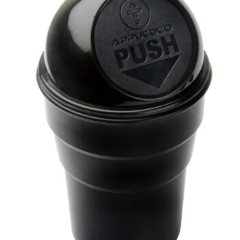 APPUCOCO Mini Car Trash Bin Can Holder Dustbin - Black (L 17 x W 6.5 cms) APPUCOCO Mini Car Trash Bin Can Holder Dustbin - Black (L 17 x W 6.5 cms)