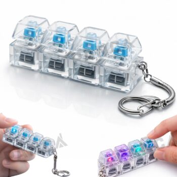 PANCA Transparent Mechanical Switch Fidget Keychain forBest Amazon Deals
