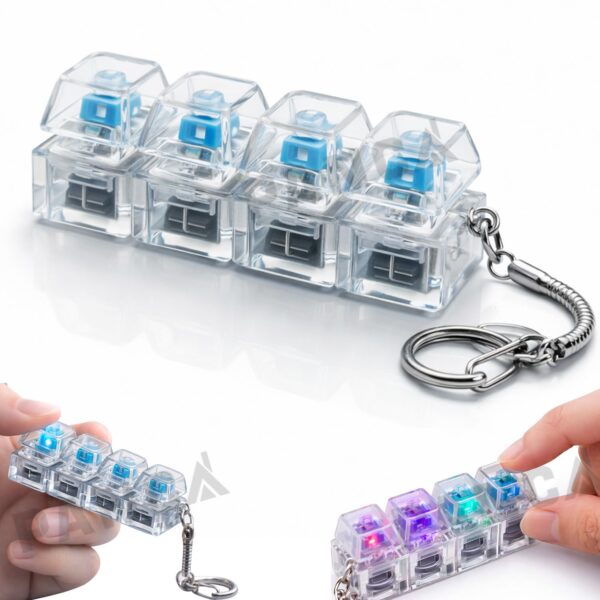 PANCA Transparent Mechanical Switch Fidget Keychain forBest Amazon Deals