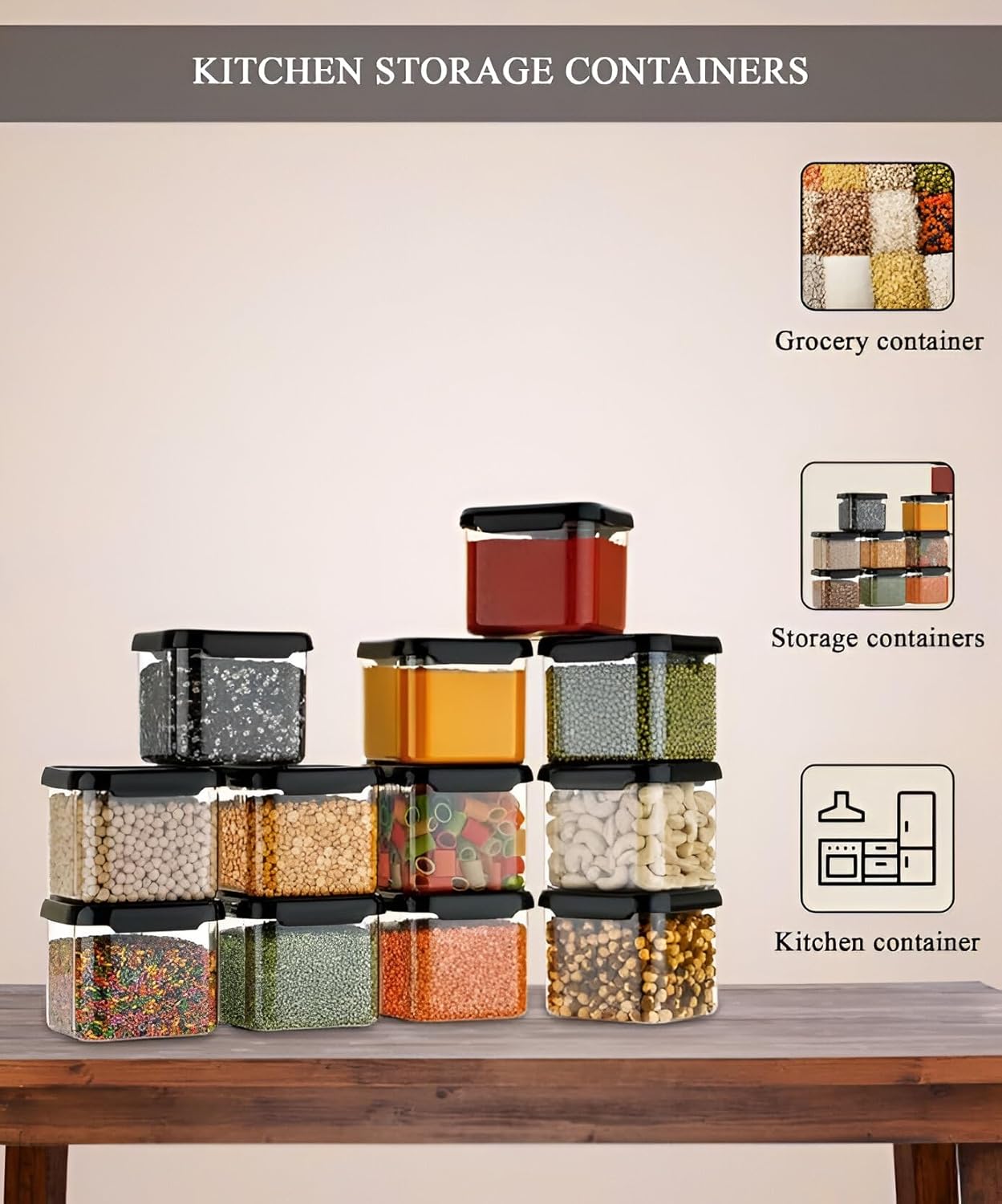 Homeor Plastic Storage Jar & Container Set Air-Tight BPABest Amazon Deals