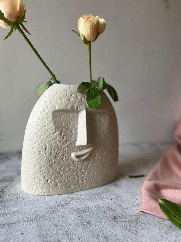 Ceramic Boho face Planter Blowing Kiss Face Vase 6 inchesBest Amazon Deals