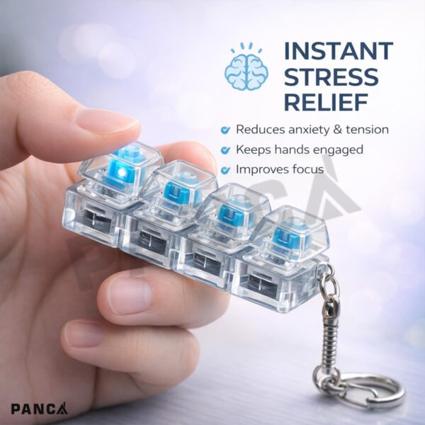 PANCA Transparent Mechanical Switch Fidget Keychain forBest Amazon Deals
