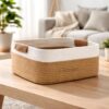 Classyo Cotton Jute Basket for Storage (12 X 8 X 5 INCH),Best Amazon Deals Classyo Cotton Jute Basket for Storage (12 X 8 X 5 INCH),Best Amazon Deals