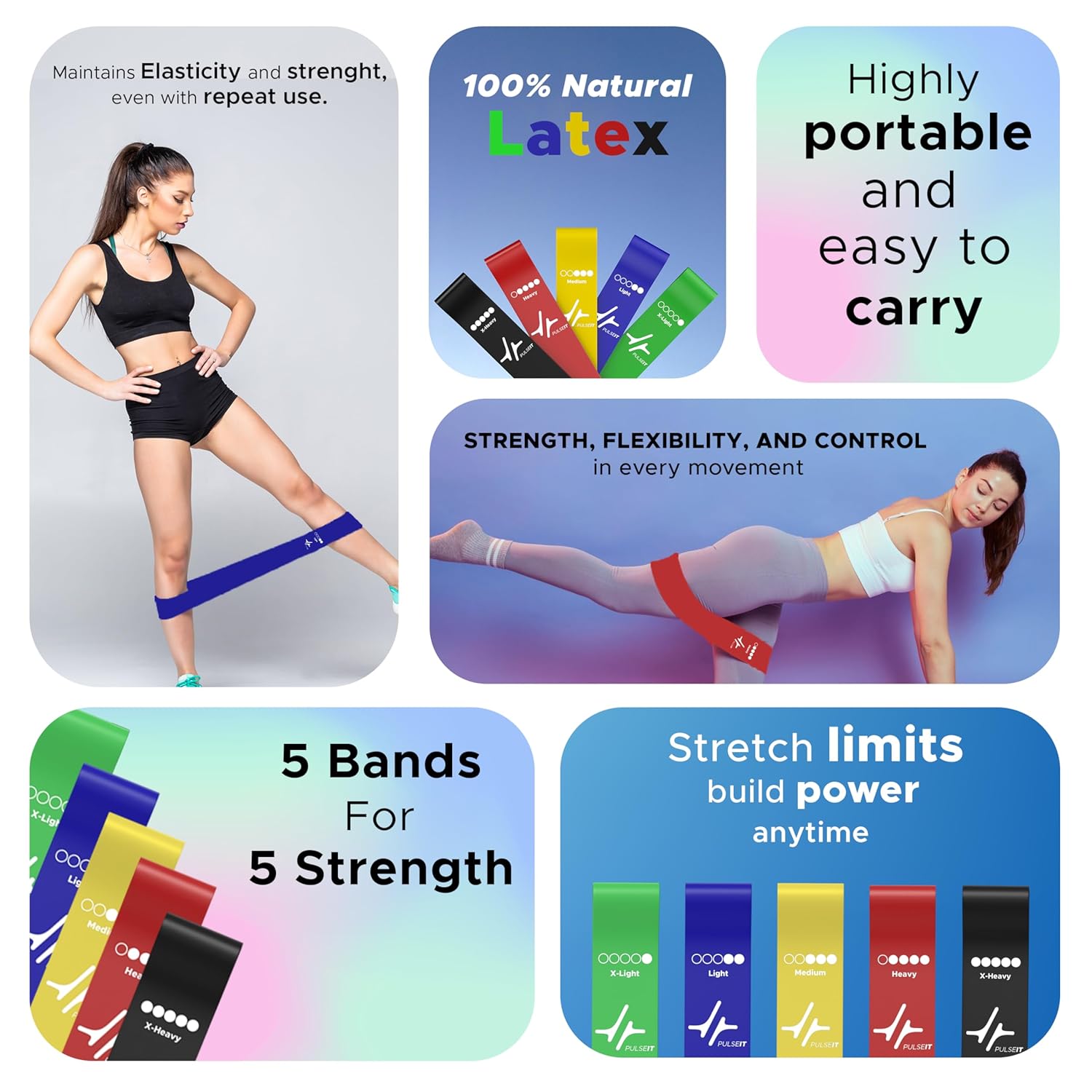 PulseITBand Resistance Bands Set for Men & Women Pack ofBest Amazon Deals