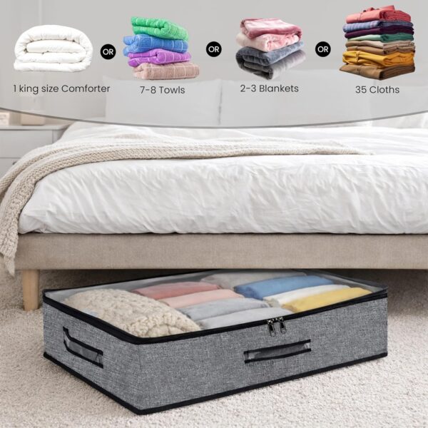 Storite Foldable Underbed Storage Bag – Blankets ClothesBest Amazon Deals