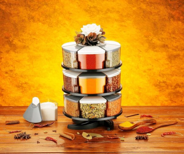 Darkpyro 360 Spice Rack Set of 18 Pieces 3 Layer SpiceBest Amazon Deals