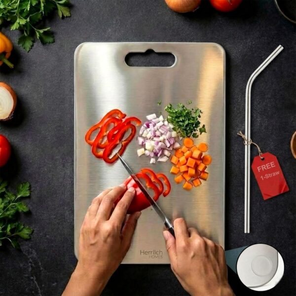 Herrlich Homes Rectangle Stainless Steel Chopping Board |Best Amazon Deals