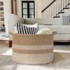 LBY Large Wicker Basket, Blanket Basket Living Room,Best Amazon Deals
