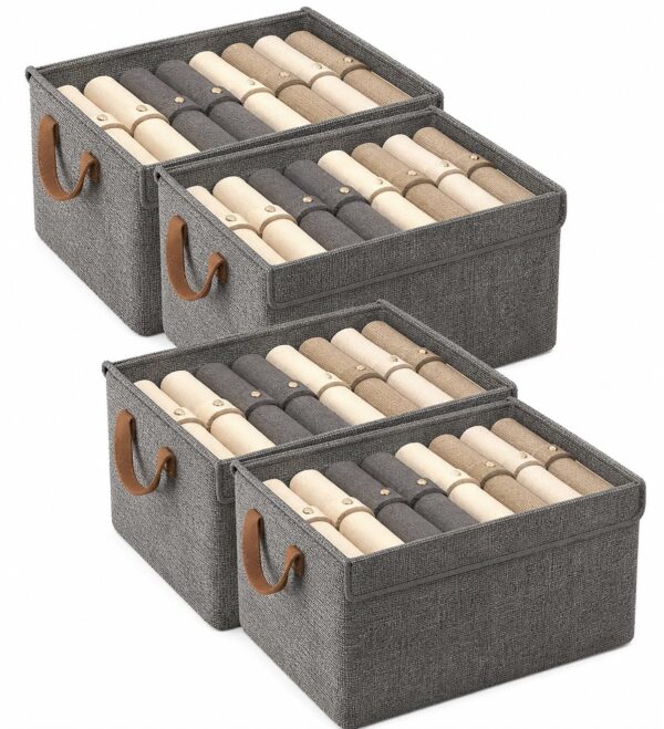FLYNGO 4Pcs Clothes Organizer for Wardrobe with MetalBest Amazon Deals