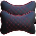 DETACHI Faux Leather Car Neck Rest Pillow/Cushion Set ofBest Amazon Deals
