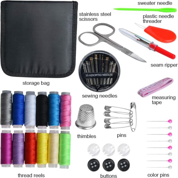 Tusmad Portable Sewing Kit Box with Zipper Case Travel &Best Amazon Deals