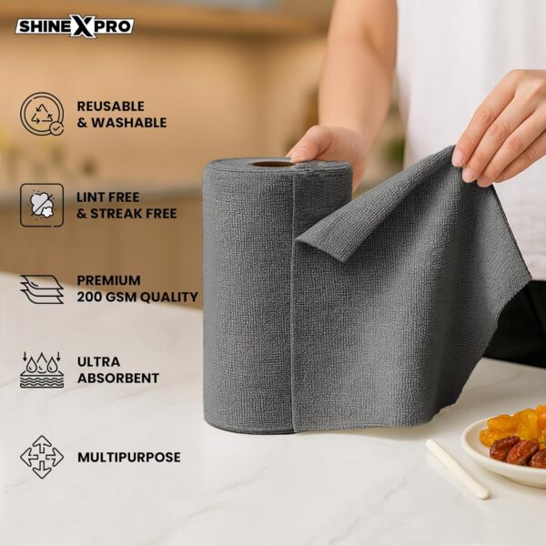 ShineXPro Microfiber Cleaning Cloth Roll, 20Pcs, 4000Best Amazon Deals