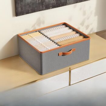 Foldable Storage Box with Partitions Grey (50 x 40 x 20Best Amazon Deals Foldable Storage Box with Partitions Grey (50 x 40 x 20Best Amazon Deals