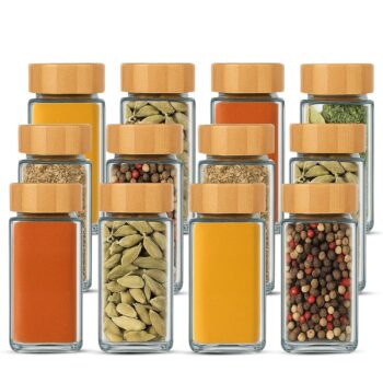 The Better Home Spice Storage Set with Airtight BambooBest Amazon Deals
