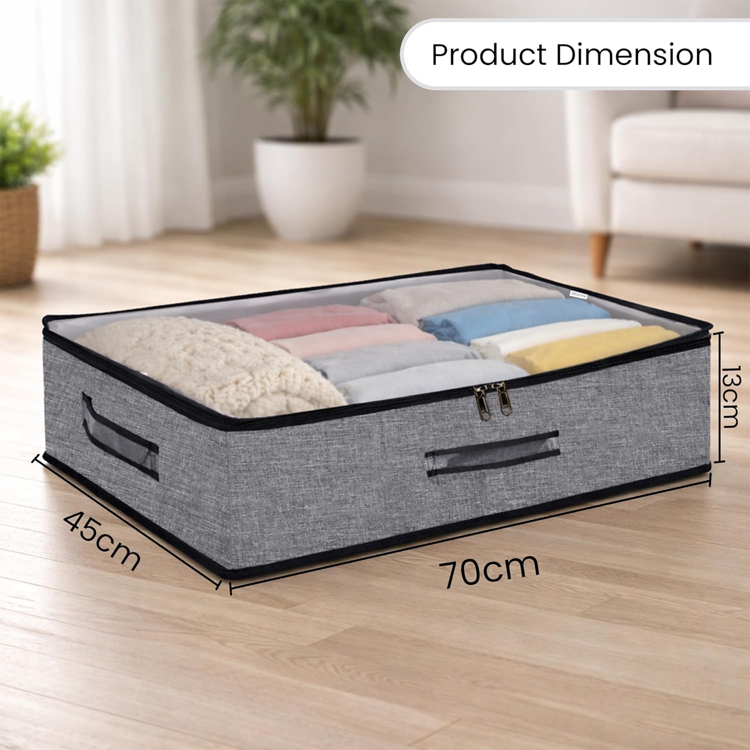 Storite Foldable Underbed Storage Bag – Blankets ClothesBest Amazon Deals