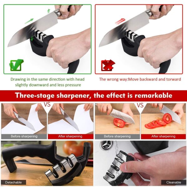 Big Buzz Knife Sharpener Manual 3 Stage Knives SharpnerBest Amazon Deals