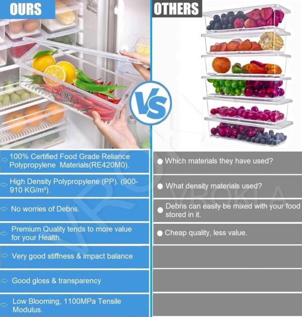 6pcs Fridge Storage Boxes Fridge Organizer with RemovableBest Amazon Deals