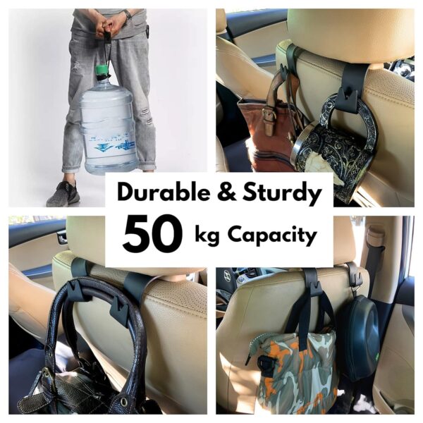Car Backseat Headrest Hook, 4 Pcs Plastic Hanging StorageBest Amazon Deals