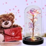 WEMOL Acrylic Artificial Rose Flower Dome with LED LightsBest Amazon Deals