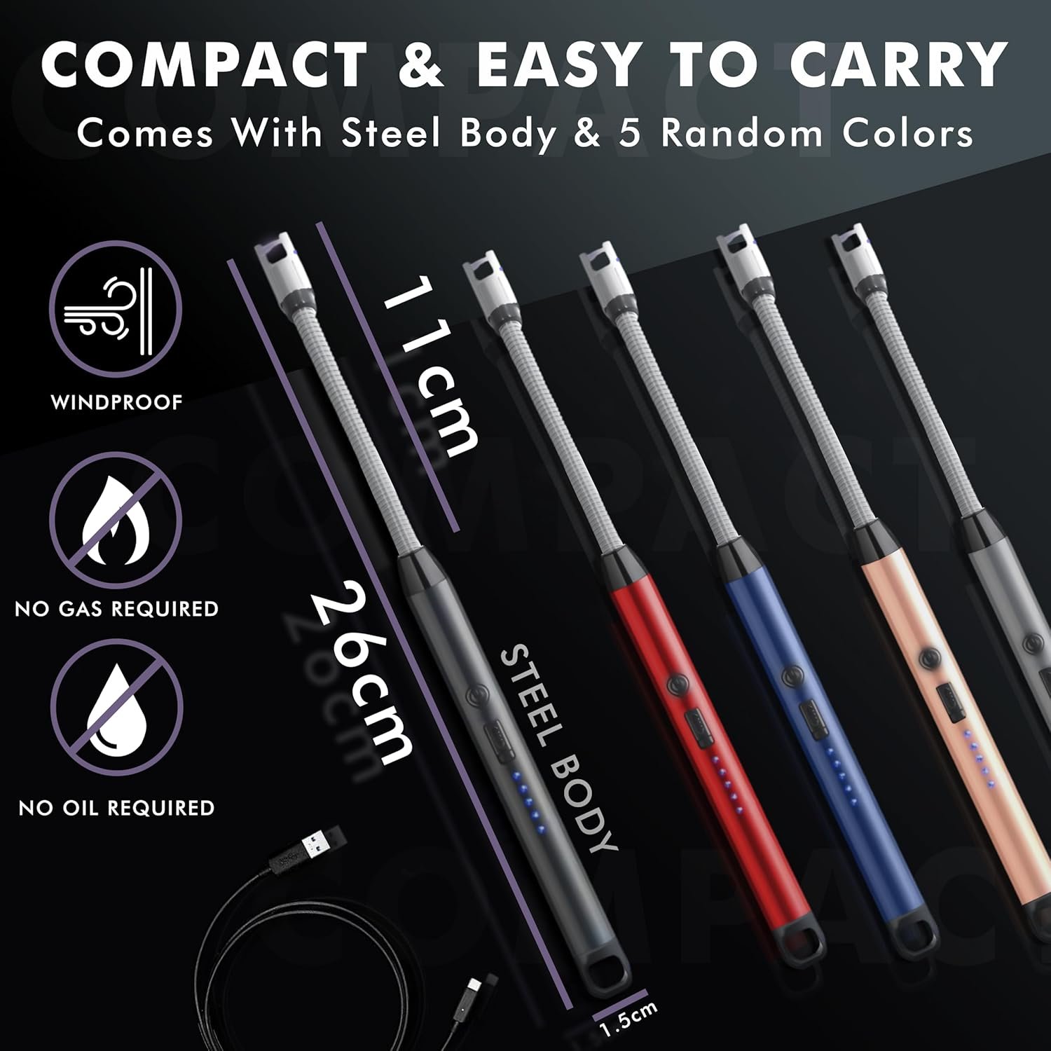 Rechargeable Electric Gas Lighter for Kitchen, LighterBest Amazon Deals