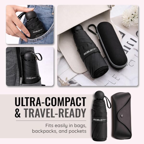 Robustt Capsule Mini Foldable Travel Umbrella | UPF 50+Best Amazon Deals