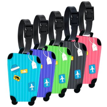 Storite Pack of 5 Luggage Tags, with Silicon Strap TravelBest Amazon Deals Storite Pack of 5 Luggage Tags, with Silicon Strap TravelBest Amazon Deals