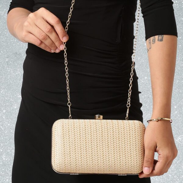 Lavie Women’s Sparkle Framed Clutch | Ladies Purse Handbag