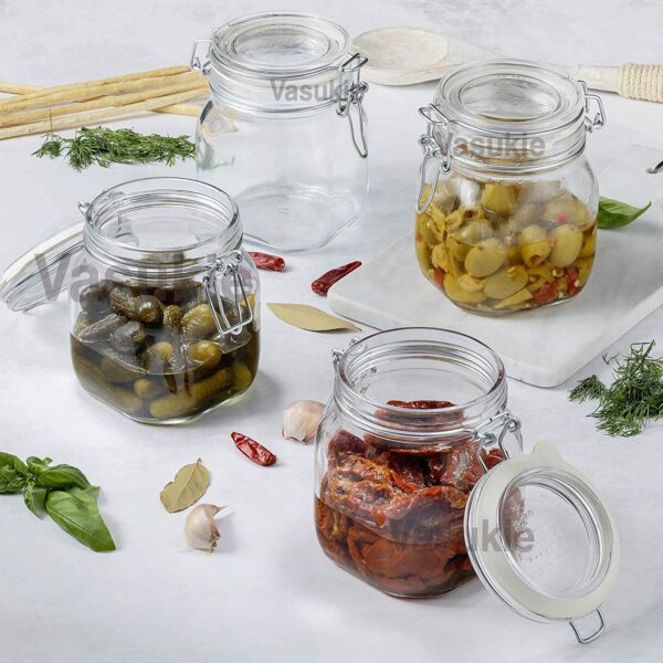 Vasukie Glass Jars with Airtight Lids Wide Mouth StorageBest Amazon Deals