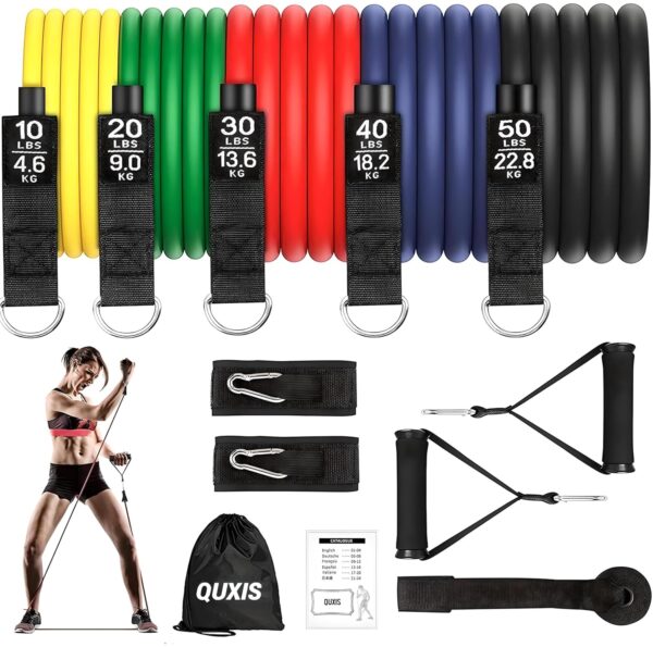 QUXIS Resistance Tube for Men and Women [Upto 45Kg] |Best Amazon Deals