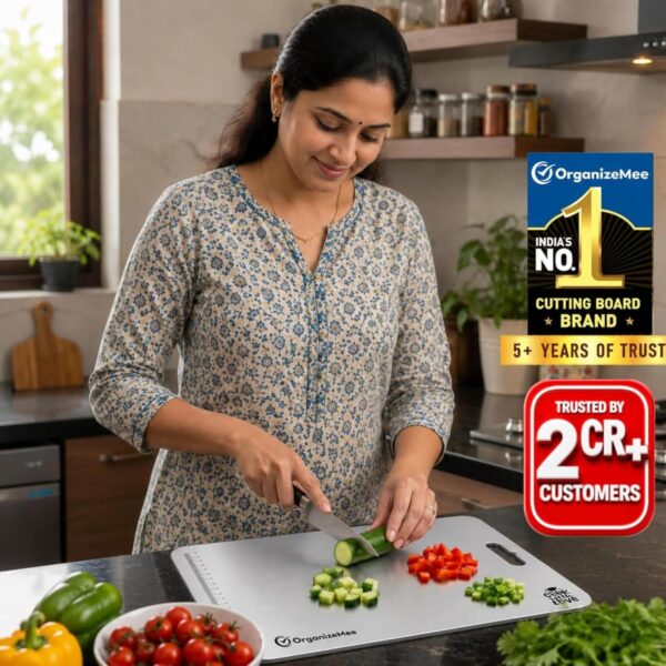 OrganizeMee Stainless Steel Chopping Board Large forBest Amazon Deals