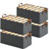 DAREV 4 Pcs Wardrobe Organizer for Clothes with Metal Frame Rectangle Storage Baskets for Clothing Fabric Storage Box with Handles Shelf Basket for Storage Clothes Pants Jeans (Pack of 4, Grey) DAREV 4 Pcs Wardrobe Organizer for Clothes with Metal Frame Rectangle Storage Baskets for Clothing Fabric Storage Box with Handles Shelf Basket for Storage Clothes Pants Jeans (Pack of 4, Grey)