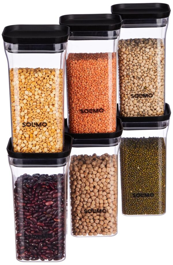 Amazon Brand - Solimo Plastic Storage Jar and ContainerBest Amazon Deals Amazon Brand - Solimo Plastic Storage Jar and ContainerBest Amazon Deals
