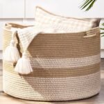 LBY Large Wicker Basket, Blanket Basket Living Room,Best Amazon Deals LBY Large Wicker Basket, Blanket Basket Living Room,Best Amazon Deals