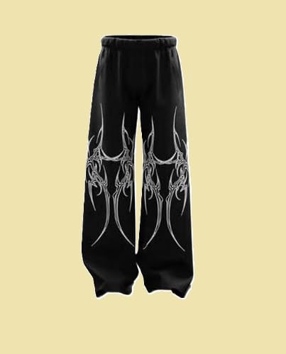 Unisex Wide Leg Baggy Track Pant Graphic Printed CasualBest Amazon Deals