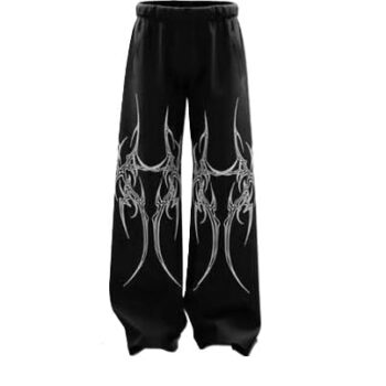 Unisex Wide Leg Baggy Track Pant Graphic Printed CasualBest Amazon Deals