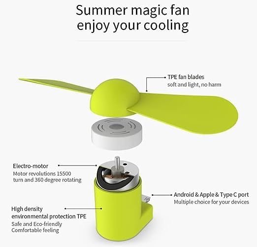 BLAXSTOC Mini Type-C Fan Combo Pack of 2 Pcs. High SpeedBest Amazon Deals