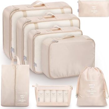 FLYNGO Nylon 8 Pcs Travel Organizer Pouch Packing CubesBest Amazon Deals FLYNGO Nylon 8 Pcs Travel Organizer Pouch Packing CubesBest Amazon Deals