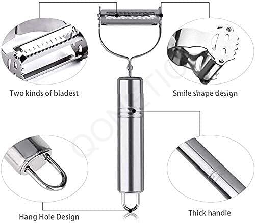 QONETIC 2 in 1 Stainless Steel Julienne Vegetable PeelerBest Amazon Deals
