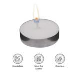 Amazon Brand – Solimo Wax Tealight Candles (Set of 100, Unscented)
