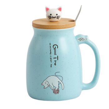 Spooky Creative Starry Sky Ceramic Mug  Cute 3D CatBest Amazon Deals
