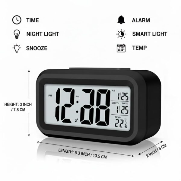 Rorian Digital Alarm Clock  Large LCD Display with SmartBest Amazon Deals