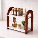 FireBees 2 Tier Kitchen Counter Organizer, Wooden KitchenBest Amazon Deals