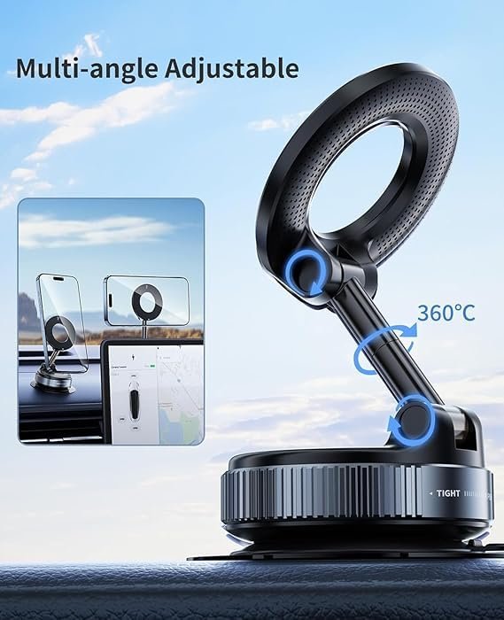 2026 Upgraded 360 Vaccum Magnetic Phones Holder, Magnetic CarMobile Accessories Deal
