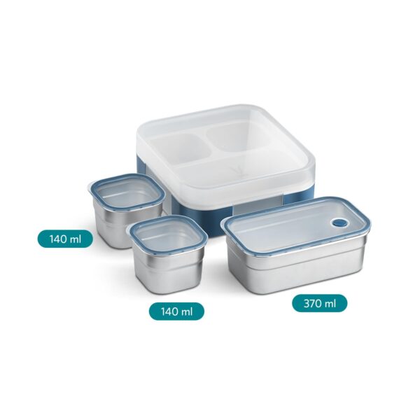 VAYA Tydbyt Lunch Box for Kids Boys, 650 ml, Steel TiffinBest Amazon Deals