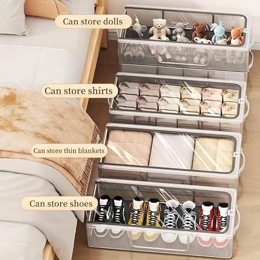ARJ Fabric Shoe Storage Bins Under Bed Shoe StorageBest Amazon Deals