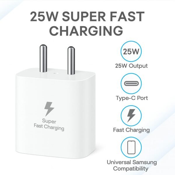 25W Charger for Samsung Galaxy F17 with Type-C to C Cable | SuperMobile Accessories Deal