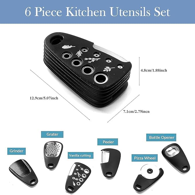 Unique Kitchen Gadget, 6 Piece Set, Space Saving, CamperBest Amazon Deals